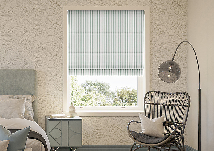 Lace Stripes, Sage - Twist&Fit Roman Blind - Image 3